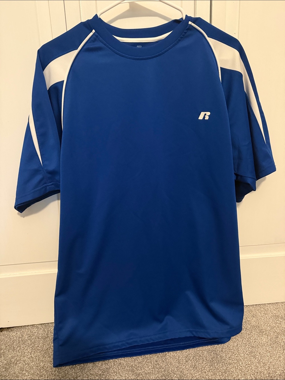 Russell Athletic Royal Blue Short-Sleeve Performance Tee with White Accents